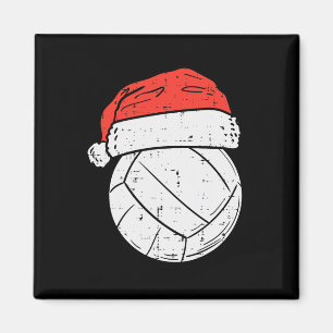 Volleyball Santa Hat Sports Christmas Xmas Magnet
