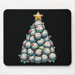 Volleyball Santa Xmas Tree Funny Christmas Player Mouse Pad