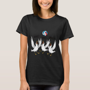 Volleyball Seagulls Funny Beach Sports T-Shirt