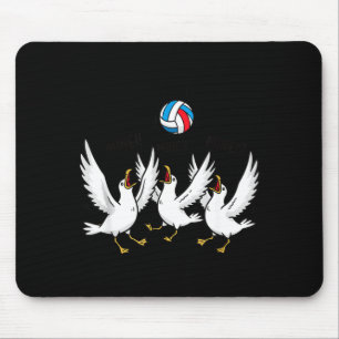 Volleyball Seagulls Funny Beach Srts Mouse Pad