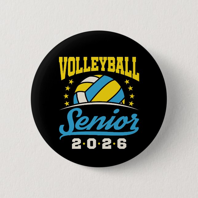 Volleyball Senior 2026  6 Cm Round Badge (Front)