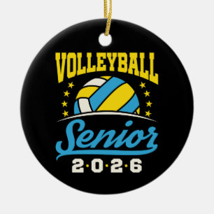 Volleyball Senior 2026 Ceramic Ornament