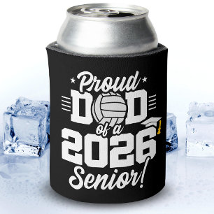 Volleyball Senior Class 2026 Graduation Proud Dad Can Cooler