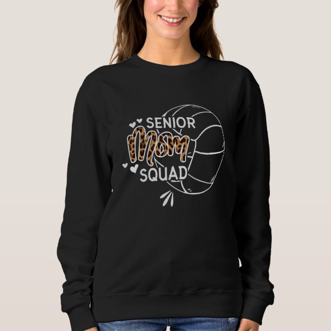 Volleyball Senior Mom Squad 9 Sweatshirt (Front)