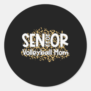 Volleyball Senior Mum Volleyball Mum Graduation A Classic Round Sticker