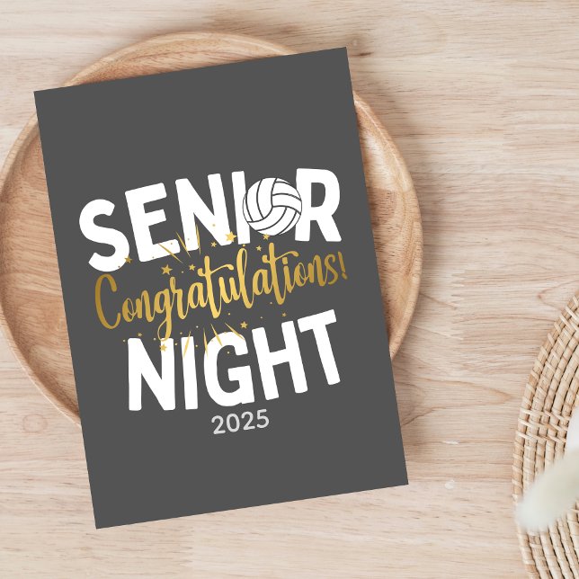 Volleyball Senior Night Congratulations Year Card (Creator Uploaded)