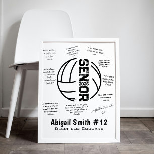 Volleyball Senior Night Poster for Signatures