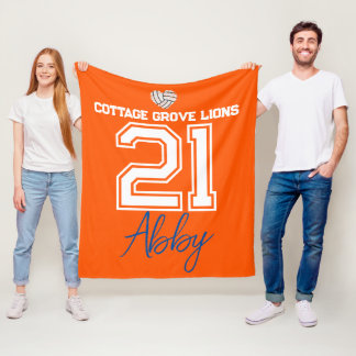 Volleyball Senior Player Personalised Fleece Blanket