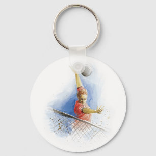 Volleyball Serve Key Ring