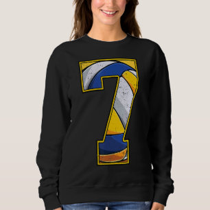 Volleyball Seventh 7th Birthday Boy Girl 7 Seven Y Sweatshirt