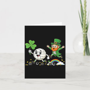 Volleyball Shamrock Clover St Patricks Day Womens Card