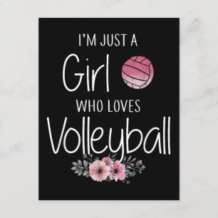 Volleyball Shirt For Girls Teens Women Cute Enclosure Card