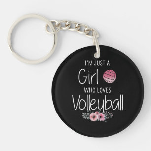 Volleyball Shirt For Girls Teens Women Cute Key Ring