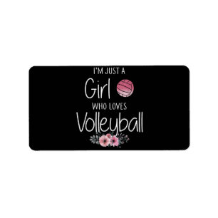 Volleyball Shirt For Girls Teens Women Cute Label