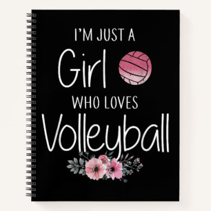Volleyball Shirt For Girls Teens Women Cute Notebook