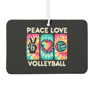 Volleyball Shirt For Teens Women Girls Peace Love  Car Air Freshener