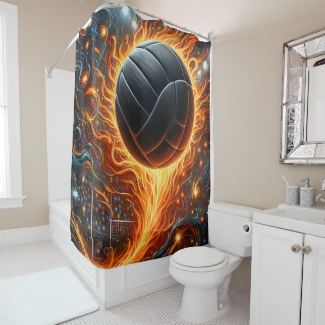 Volleyball Shower Curtain (In Situ)