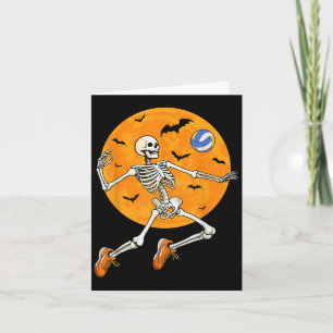 Volleyball Skeleton Soky Boys Halloween Volleyball Card