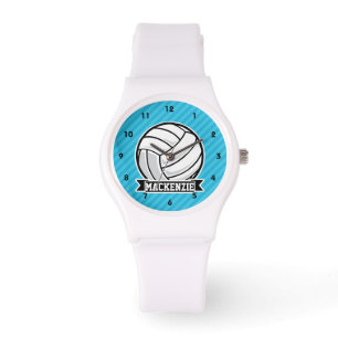 Volleyball; Sky Blue Stripes Watch