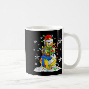 Volleyball Snowman Christmas Tree Lights Xma  Coffee Mug