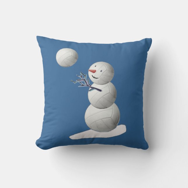 Volleyball Snowman Cushion (Front)