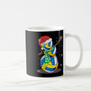 Volleyball Snowman Dabbing Funny Christmas Gift Pa Coffee Mug