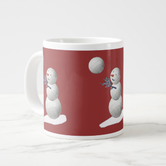 Volleyball Snowman Large Coffee Mug
