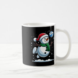 Volleyball Snowman Santa Hat Christmas Xmas Boys G Coffee Mug