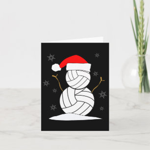 Volleyball Snowman Xmas  Card
