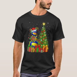 Volleyball Snowman Xmas Tree Santa Volleyball Chri T-Shirt