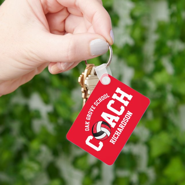 Volleyball Sport Coach - Edit Colour Key Ring (Hand)