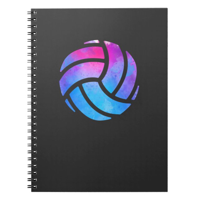 Volleyball Sport Fitness Gift Notebook (Front)