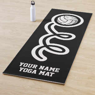 Volleyball sport personalised custom name yoga mat