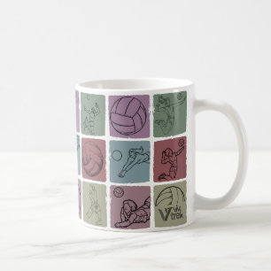 Volleyball Sport Retro Athletic Player Fan Gift Coffee Mug