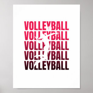 Volleyball Sports   Coach Team Player Gifts Poster