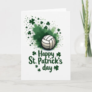 Volleyball St Patricks Day Card