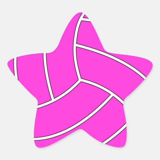 Volleyball Star Custom Colour Stickers (Front)