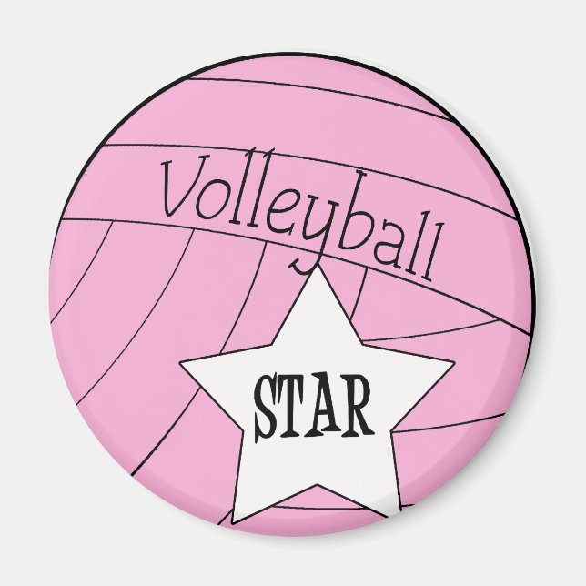 Volleyball Star Magnet (Front)