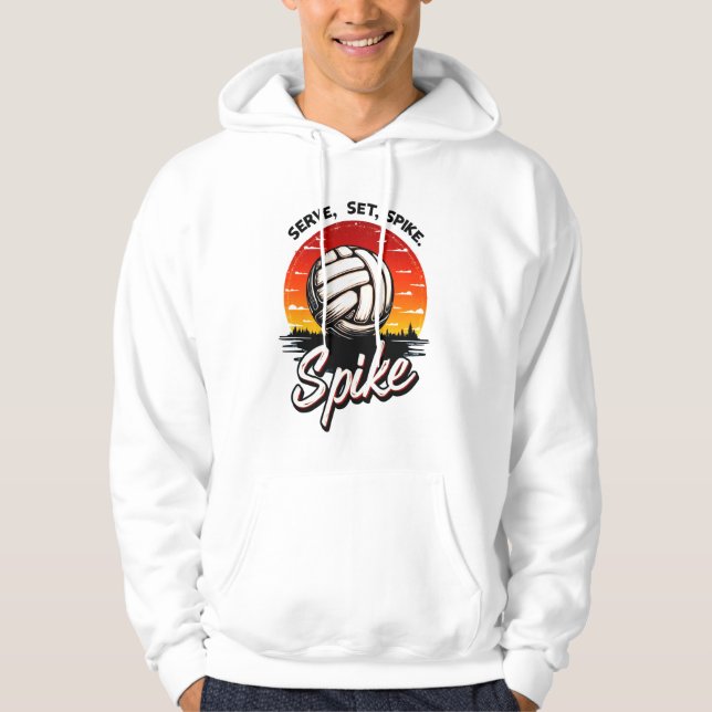 volleyball sunset graphic design tee for players  (Front)