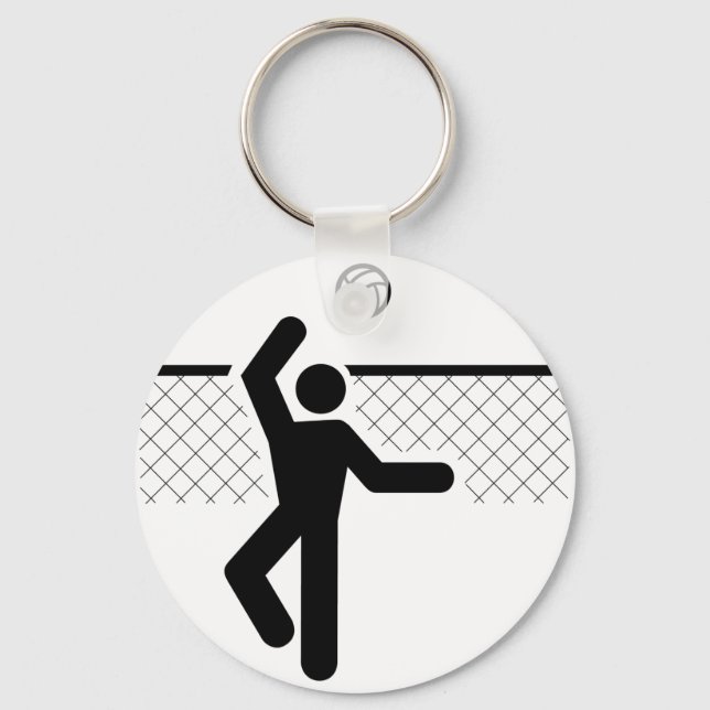Volleyball Symbol Keychain (Front)