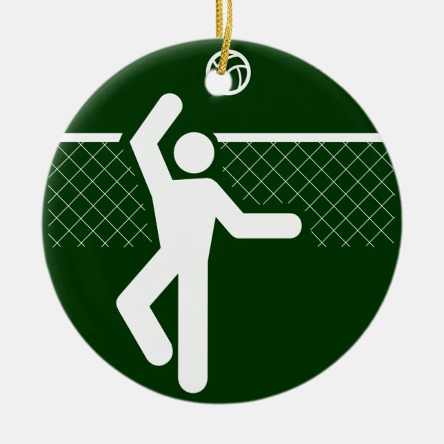 Volleyball Symbol Ornament (Front)