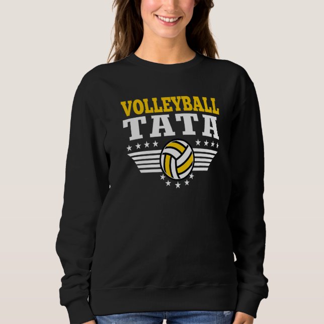 Volleyball Tata Retro Volleyball Father Player Sweatshirt (Front)