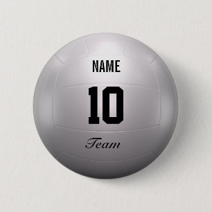 Volleyball Team 6 Cm Round Badge