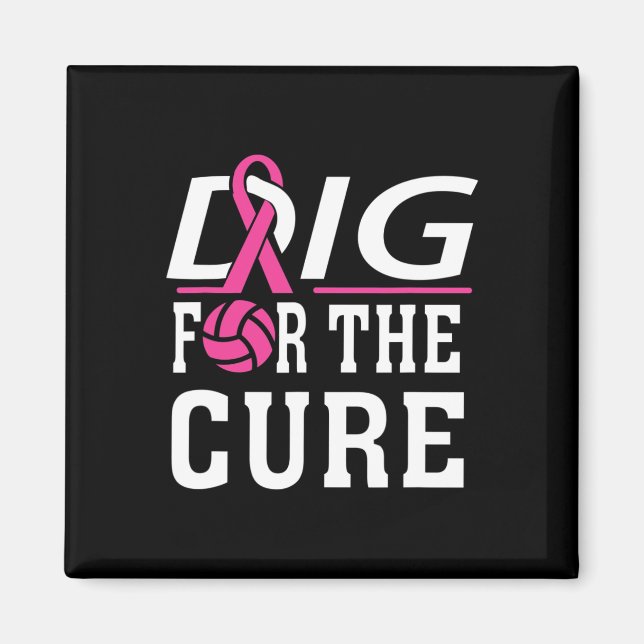 Volleyball Team Breast Cancer Awareness  Magnet (Front)