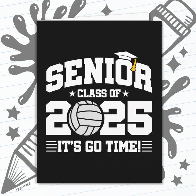 Volleyball Team Class 2025 Graduation Senior 2025 Card (Creator Uploaded)