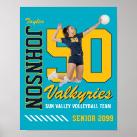 Volleyball Team Custom Photo Jersey Number Sport