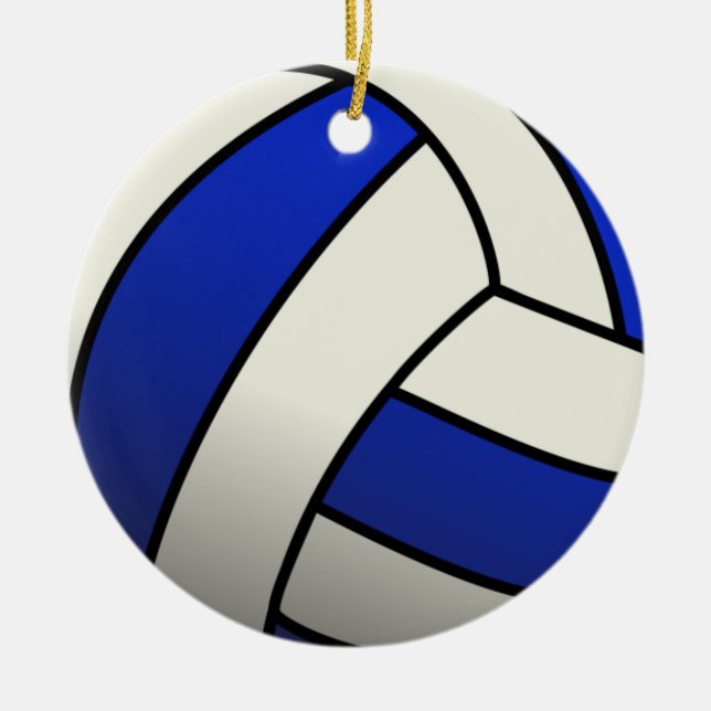 Volleyball Team Gifts - Blue Ceramic Ornament (Front)