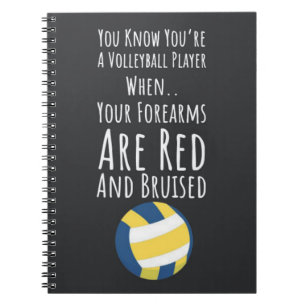 Volleyball Team Gifts Player Sports Funny Vball Notebook