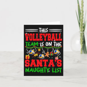 Volleyball Team Is On Santa's Xmas Naughty List Fu Card