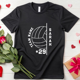Volleyball Team Lovers Player Name Game Day Custom T-Shirt